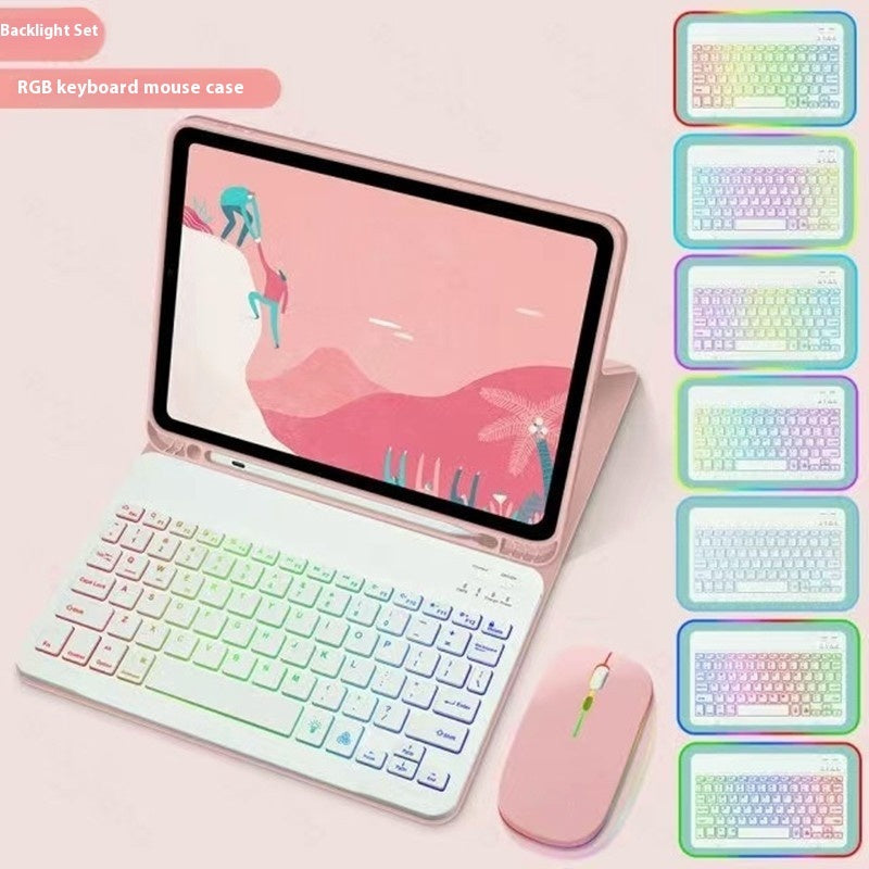 Original Ipad Protective Case Luminous Bluetooth Keyboard Leather Sheath