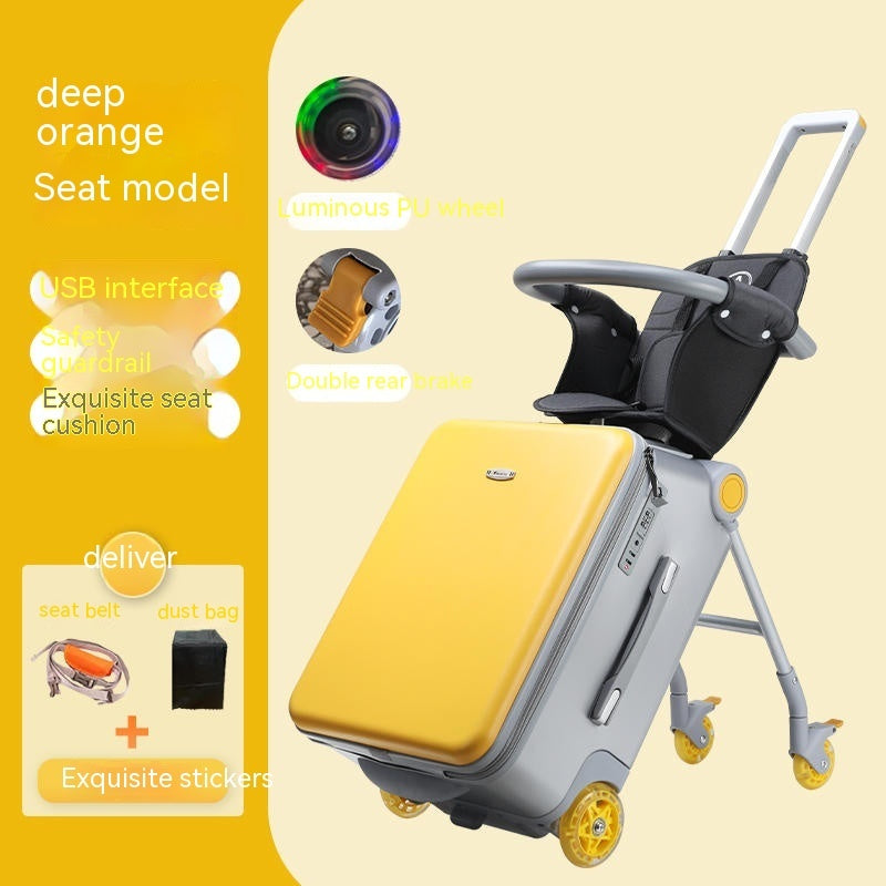 Original Children Can Sit And Ride Multifunctional Trolley luggage Case