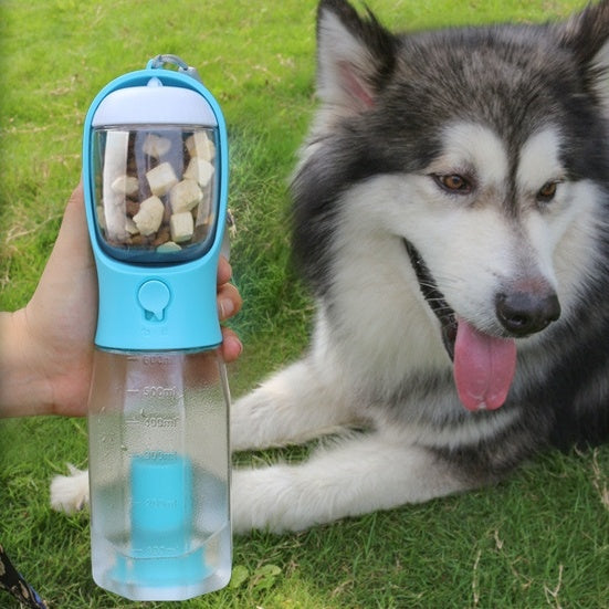 Original Portable Cat Dog Water Bottle Food Feeder Drinker Poop Dispenser 3 In 1 Leak-proof Multifunctional Dog Water Bottle Pet Products