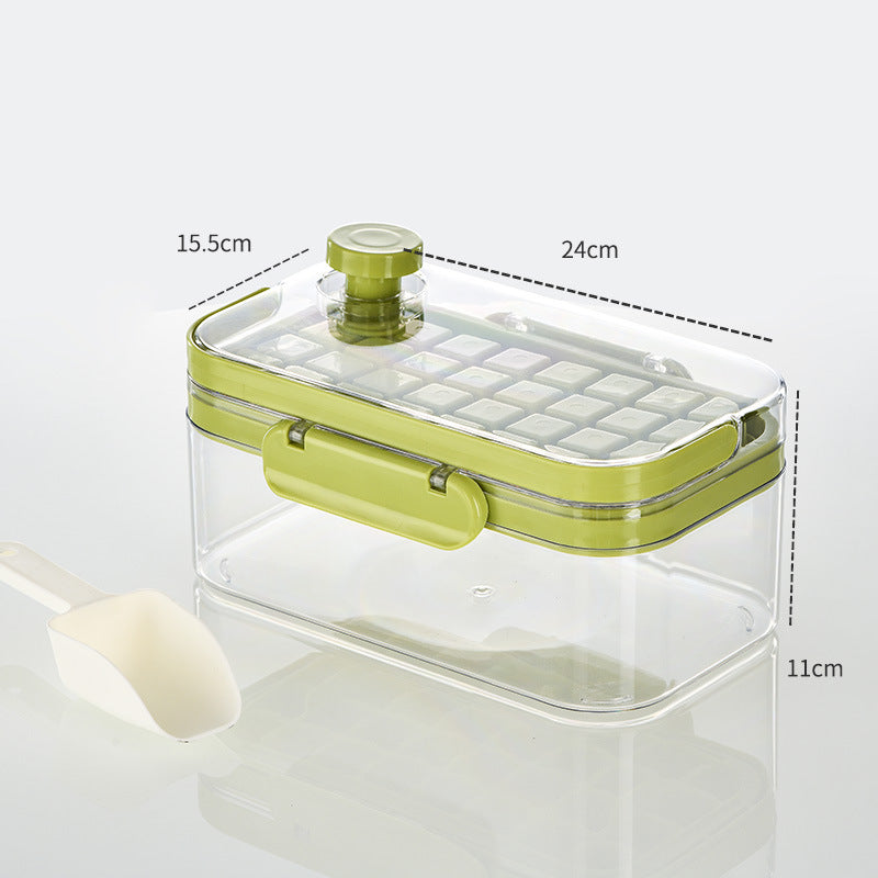 New Silicone Press Ice Maker Single Double Layer Square Ice Cube Mold