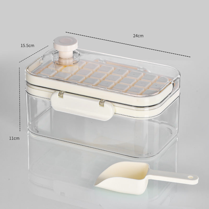 New Silicone Press Ice Maker Single Double Layer Square Ice Cube Mold
