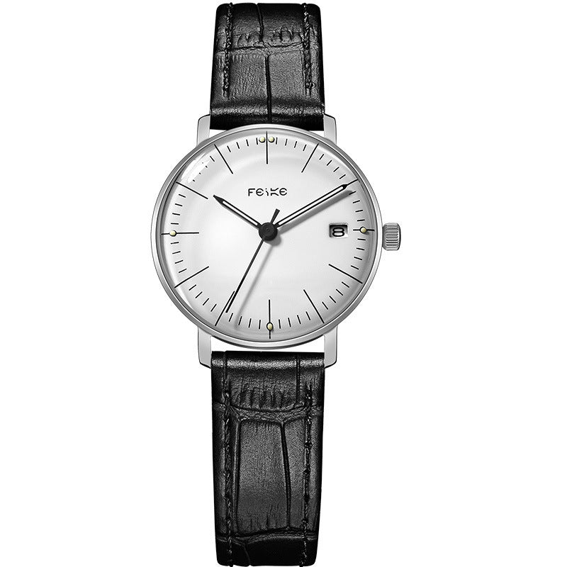 Original Flyke Fashion Simple Waterproof Watch Women's Ultra-thin Japanese Movement Calendar Women's Quartz Watch Foreign Trade Amazon