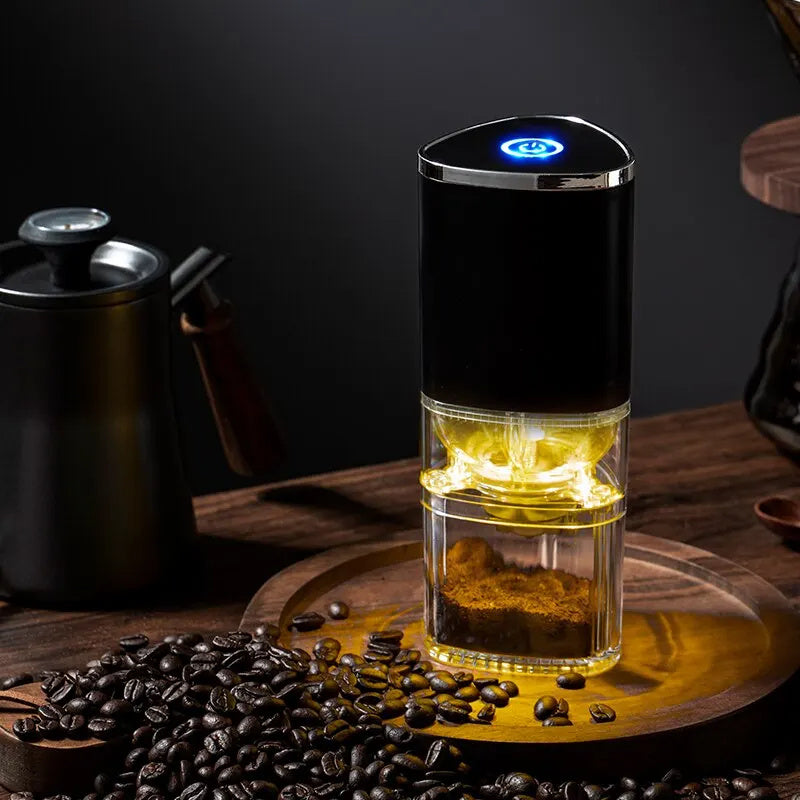 Original Portable Electric Coffee Grinder TYPE C USB Charge Ceramic Grinding Core Home Coffee Beans Pulverizer Grinder Small Portable Mini Home Kitchen Coffee Grinder Machine Mill Automatic USB Charging