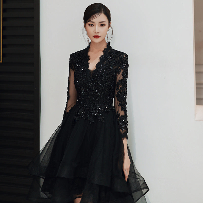 Black Evening Dress Feminine And Luxurious