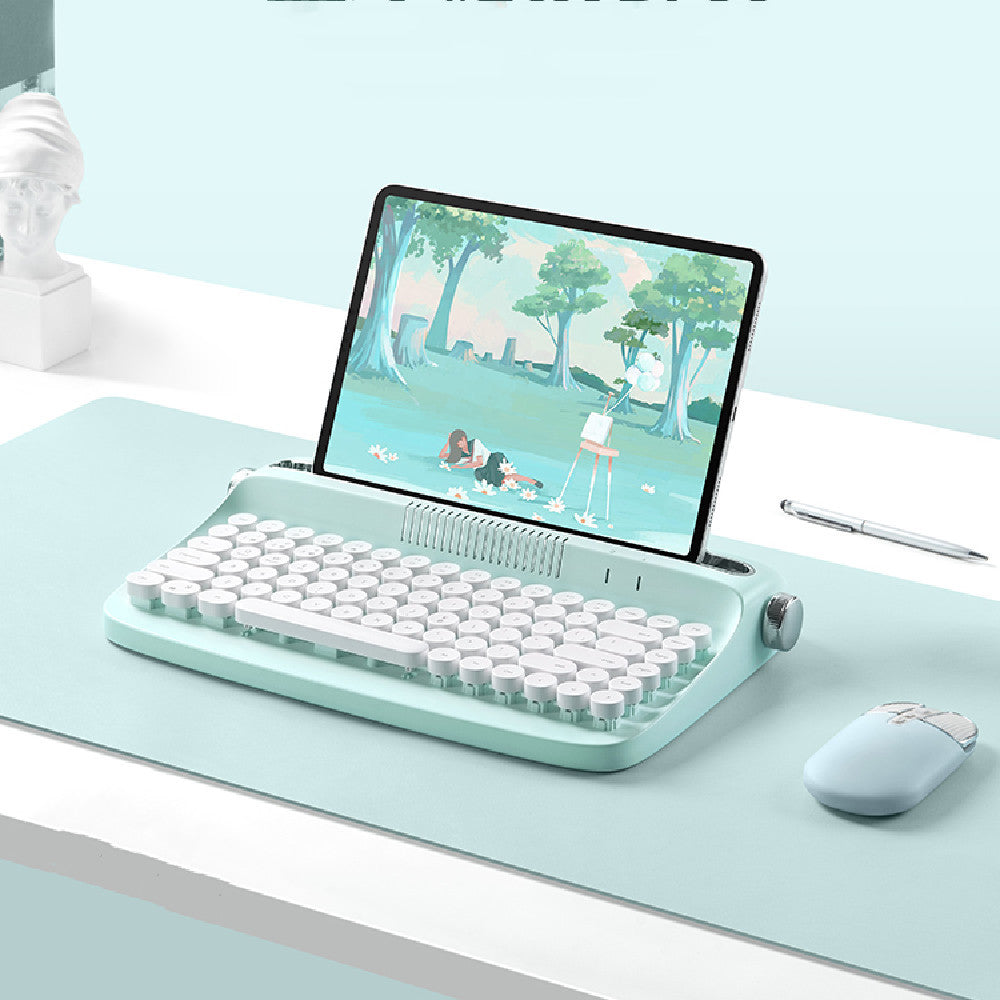 Original Retro Ipad Bluetooth Keyboard Mouse Set Cute Office