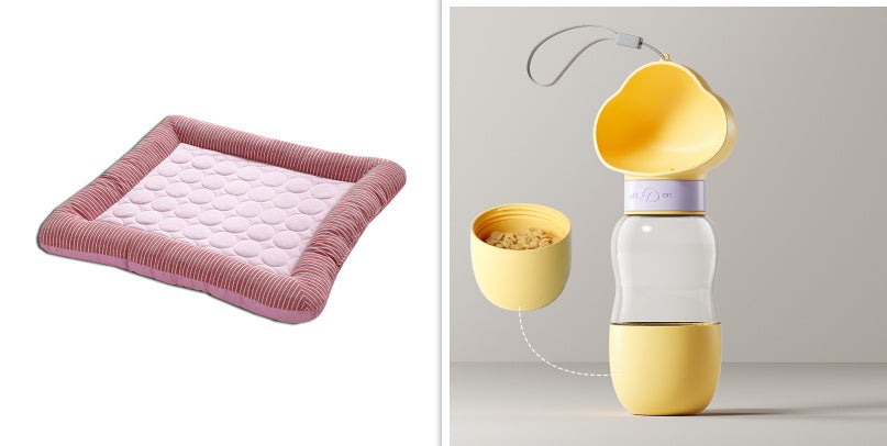 High Quality- Pet Cooling Pad Bed For Dogs Cats Puppy Kitten Cool Mat Pet Blanket Ice Silk Material Soft For Summer Sleeping Blue Breathable