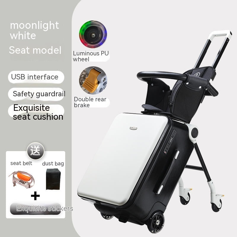 Original Children Can Sit And Ride Multifunctional Trolley luggage Case