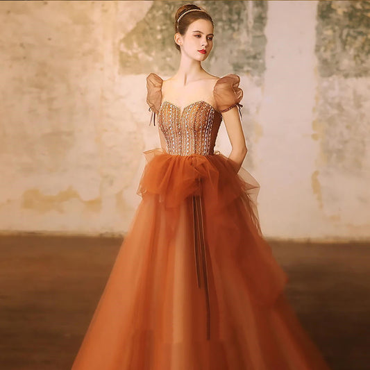 Women's Temperament Fashion Performance Host Evening Dress
