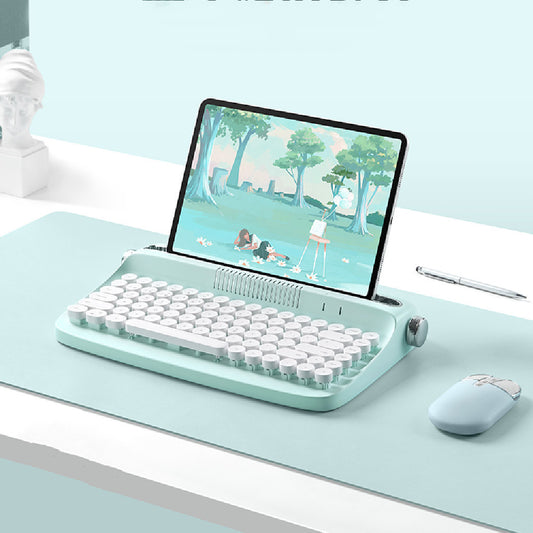 Original Retro Ipad Bluetooth Keyboard Mouse Set Cute Office